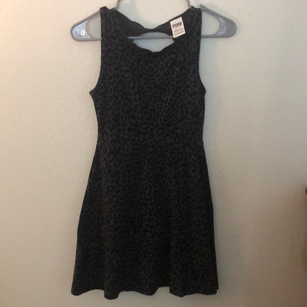 Leopard Print Open Back Dress